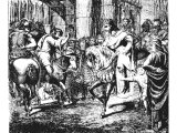 Mephibosheth meeting David on his return to Jerusalem